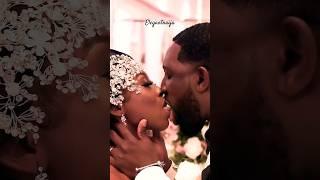 Wow Amazing Bride & Groom Kissing On Wedding Day #brideandgroom #kissing  #viral #africanwedding