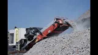 Construction waste recycling  concrete crushing  Mobile jaw crusher Sandvik QJ241