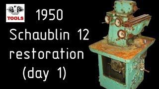 Schaublin 12 milling machine restoration day 1 EN sub