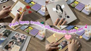 Pack kpop trading photocards with me     ASMR