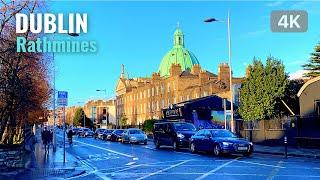 【4K】Walking Tour in Dublin 2022  Rathmines  Commercial and social hub  4K Walking Tour in Ireland