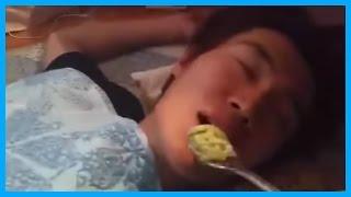 Wasabi Wakeup Prank  KOREABOO COMPILATION