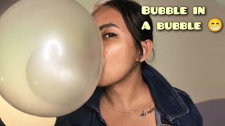 ASMR Extra Tingly Sensitive Chewing Gum  Paper Sounds Blowing Bubbles