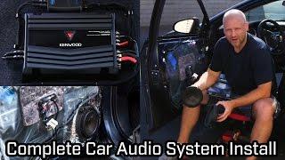 Full Car Audio System Installation - Speakers Subwoofer and Amplifier