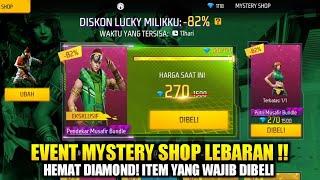 EVENT MYSTERY SHOP LEBARAN FF TERBARU DISKON SAMPAI 90% MUSAFIR BUNDLE FREE FIRE