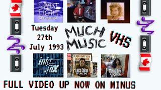 Much Music 1993 VHS With Reba McEntire Spotlight And July 27th Episode Of InfoFax. Now Available On-