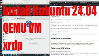 Install Kubuntu 24.04 xrdp in QEMU VM tutorial for beginners - February 2024 - 8aae55d6