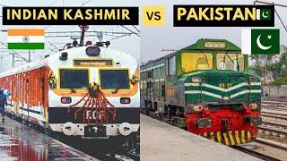 INDIAN KASHMIR TRAINS VS PAKISTANI TRAINS COMPARISON BY LOCAL KASHMIRI