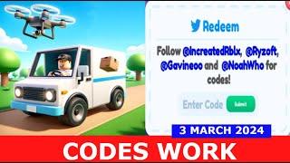 *CODES WORK* Delivery Simulator X ROBLOX  MARCH 3 2024