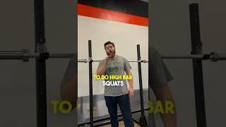 High Bar Squat HACK For Bar Placement #olympiclifts #olympicweightlifting #squat #weightlifting