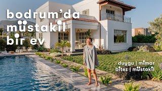 Bodrumda Yaz-Kış Yaşanan Yalın ve Zevkli Bir Ev