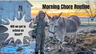 Morning Routine on the Homestead How We Get it all Done and Get to School By 8am