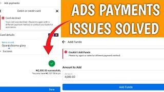 Facebook Ads Payment Not Working  Solved Best Virtual Card For Online Payment 2023