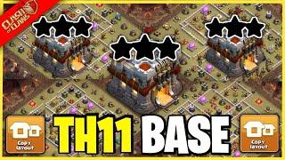 TOP 5 NEW BEST TH11 WAR BASE + LINK 2024  TH11 ANTI 2 STAR BASE 2024  TH11 BASES CLASH OF CLANS