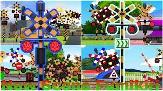 Kumpulan vidio animasi Palang pintu kereta api  【踏切アニメ】FUMIKIRI  踏切 Railroad crossing sign train #6