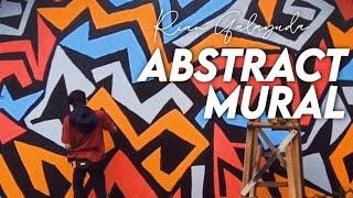 Painting a Mural  Abstract Mural #shortvideo #SHORTS