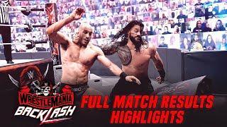 WWE WrestleMania Backlash 2021 - Full Match Results HD Highlights