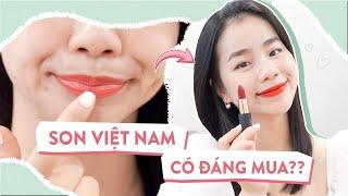 Son Việt Có Đáng Mua  Lần Đầu Thử Son Cỏ Mềm  Quin