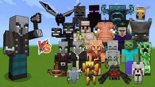 Vindicator vs Every mob in Minecraft Java Edition - Minecraft 1.19 Vindicator vs All Mobs