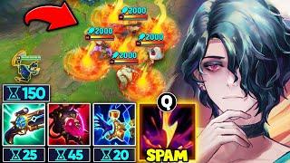 When Hwei has 150 Ability Haste it looks like hes playing URF MACHINE GUN HWEI