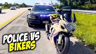 MOTORCYCLE POLICE CHASE  COPS VS BIKERS  ANGRY & COOL COPS 2024