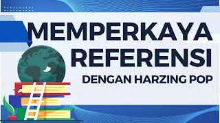 8. Memperkaya Referensi Menulis Buku dengan Harzing PoP