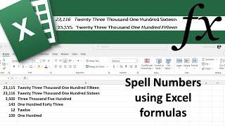 Spell Numbers using Excel Formulas