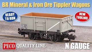 PECO N - NEW Ready-to-Run 16 ton mineral and iron ore tippler wagons