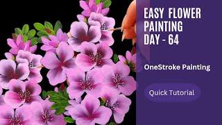 Have you tried this beautiful flower painting technique?  onestroke painting Day- 64