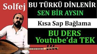 BAĞLAMA DERSİ DİNLEYENİ ETKİLEYEN TÜRKÜ  SEN BİR AYSIN  SOLFEJ