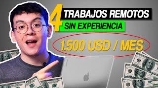 4 Trabajos REMOTOS para GANAR DINERO Real sin Experiencia  Desde Casa