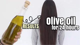 I LEFT OLIVE OIL IN MY HAIR OVERNIGHT *HAIR GROWTH OVERNIGHT*