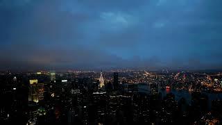 10 Hours Manhattan NY Night Time Lapse - Video & Audio 1080HD SlowTV