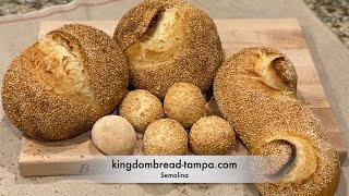 A Professional Baker Teaches Semolina Bread with Sesame Seeds at Home