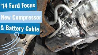 14 Ford Focus - NEW AC Compressor & Battery Cable