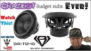 Craziest budget subs ever Black Diamond subwoofer review DIA-T12.4