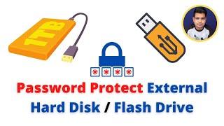 How to Password Protect an External USB Hard Disk  2 Ways Password Protect Flash Drive Windows 10