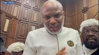 WATCH Youre Biased Nnamdi Kanu Openly Tells Justice Binta Nyako In Court