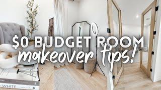 $0 BUDGET ROOM MAKEOVER TIPS  MINI ROOM MAKEOVER ON A BUDGET  ROOM MAKEOVER TIPS ON A BUDGET