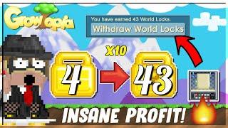 INSANE PROFIT WITH ANCIENT STONE GATE 4 TO 43 WLS NO CLICKBAIT  Growtopia How to get rich 2020