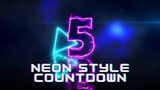 Neon Style Countdown After Effects Template 5 Seconds Timer  Pikbest.com