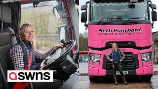 Meet the smallest lorry driver in the world - a 4ft 9in woman  SWNS