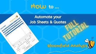 How To  Automate Job Sheets and Quotes  Full Tutorial