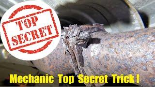 Top Secret Mechanics Trick 2 HOW TO remove extremely rusty exhaust nuts FAST without heat.