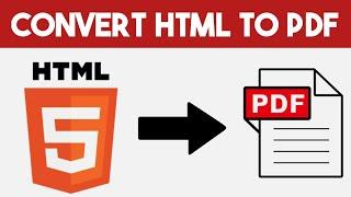 How to Convert HTML to PDF  Convert Webpage to PDF  HTML to PDF