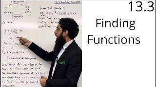 Edexcel AS Level Maths 13.3 Finding Functions Integrating the Gradient Function