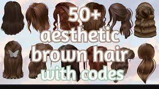 50+ Aesthetic BROWN hair with codes and links  Glam Game + Roblox