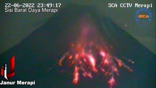 Merapi Baru saja Luncurkan Lava Pijarnya Pukul 23.48 WIB 22 Juni 2022