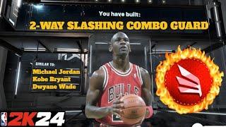 *NEW* RARE 2-WAY SLASHING COMBO GUARD BUILD IN NBA 2K24 SUPER RARE OVERPOWERED DEMIGOD IN NBA 2K24