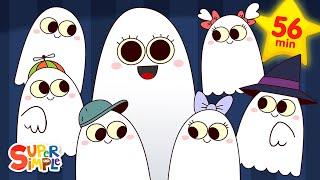 Six Little Ghosts  + More Halloween Songs for Kids  Super Simple Songs